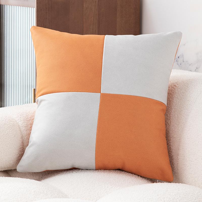 1PC Technology Cloth Pillowcase Modern Solid Color Imitation Leather Waterproof Cushion Cover Nordic Sofa Living Room Decor