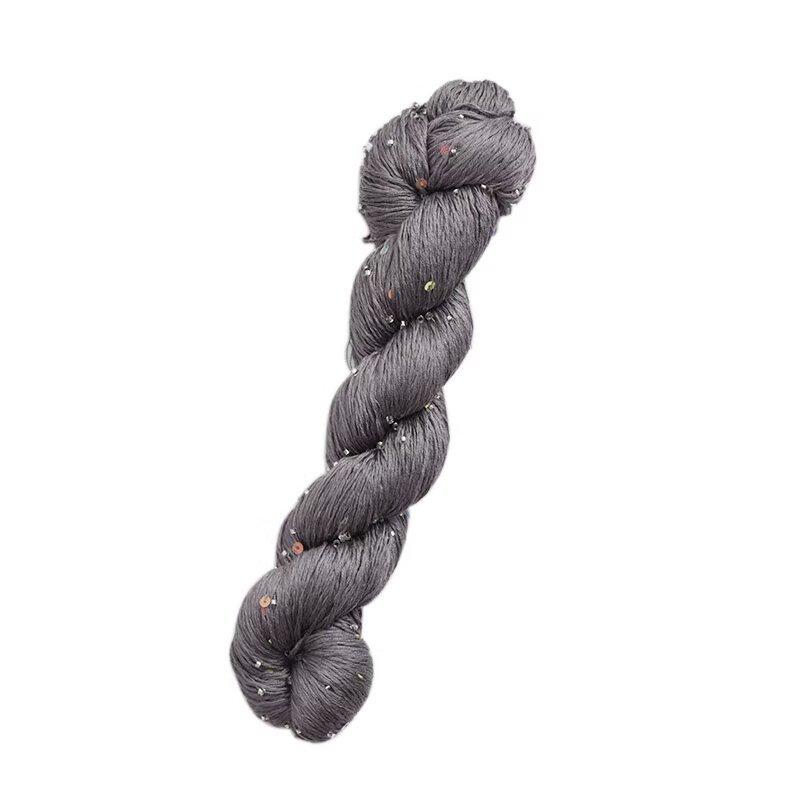 Tencel Beads Colorful Sequins Thread Summer Hand-Knitted Sweater Scarf Shawl Twisted Yarn 100G