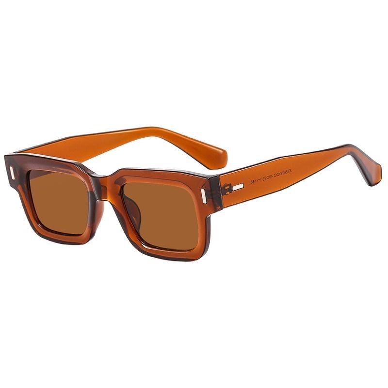 

Fashion Square Rivets Sunglasses Men Shades UV400 Brand Designer Vintage Gray Trending Women Leopard Sun Glasses only 1pcs sunglasses
