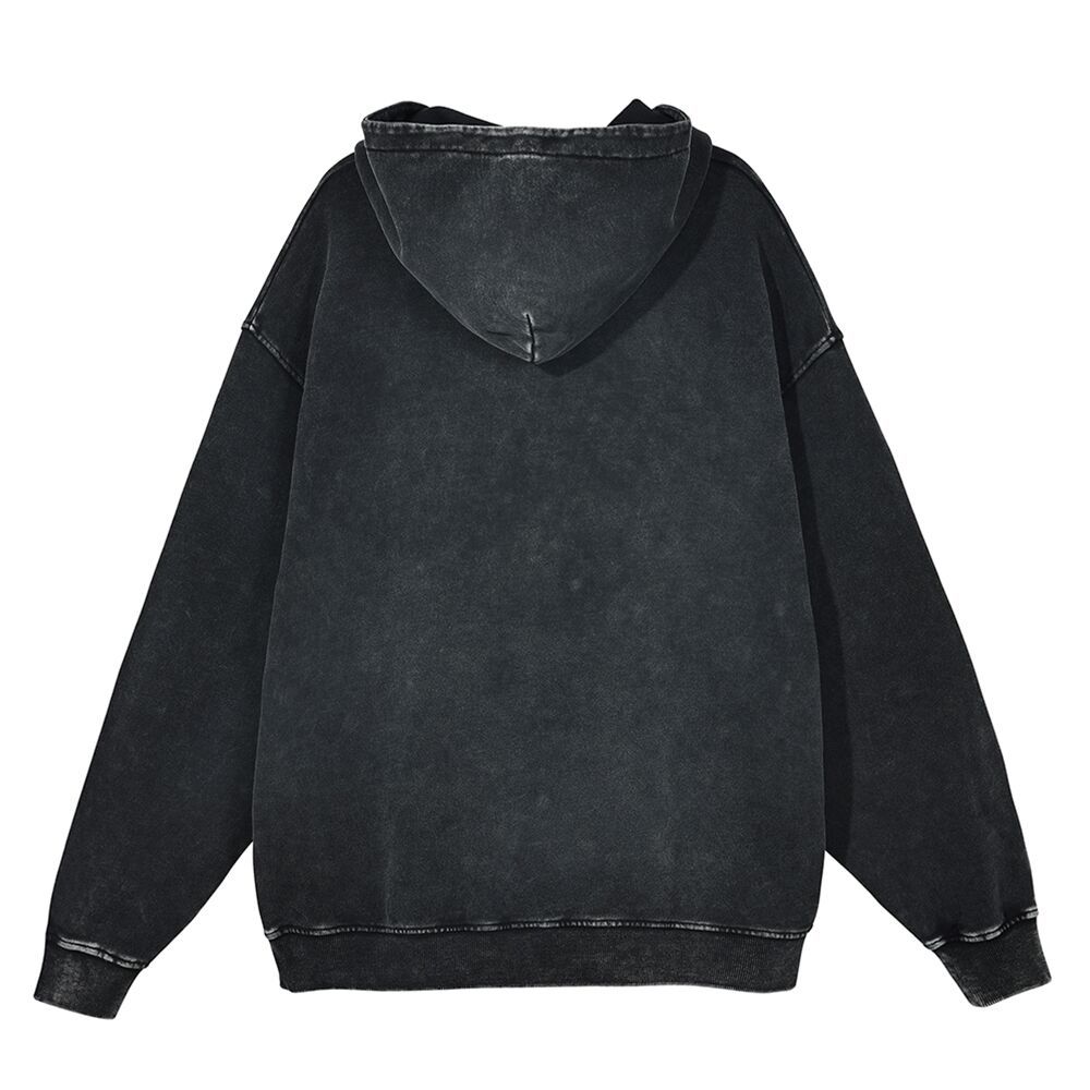 440G Heavy Washed Retro, American Tide No Picture Blank Street Retro Cotton Sweater, Street Tide Hooded Sweater