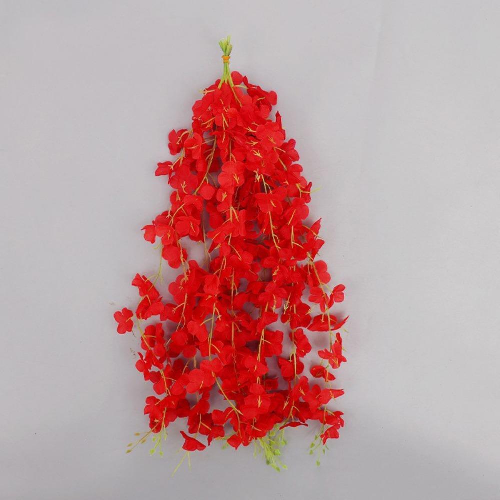 10PCS Multicolor Vine Wreath Silk Petals Flower Vine Garland Silk Flowers String  Scene Ornament