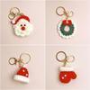 Christmas Mini Knitted Hat Keychains Knitted Gloves Christmas Hat Pendant Hat Hand-woven Christmas Gloves Keyrings Friends Gifts