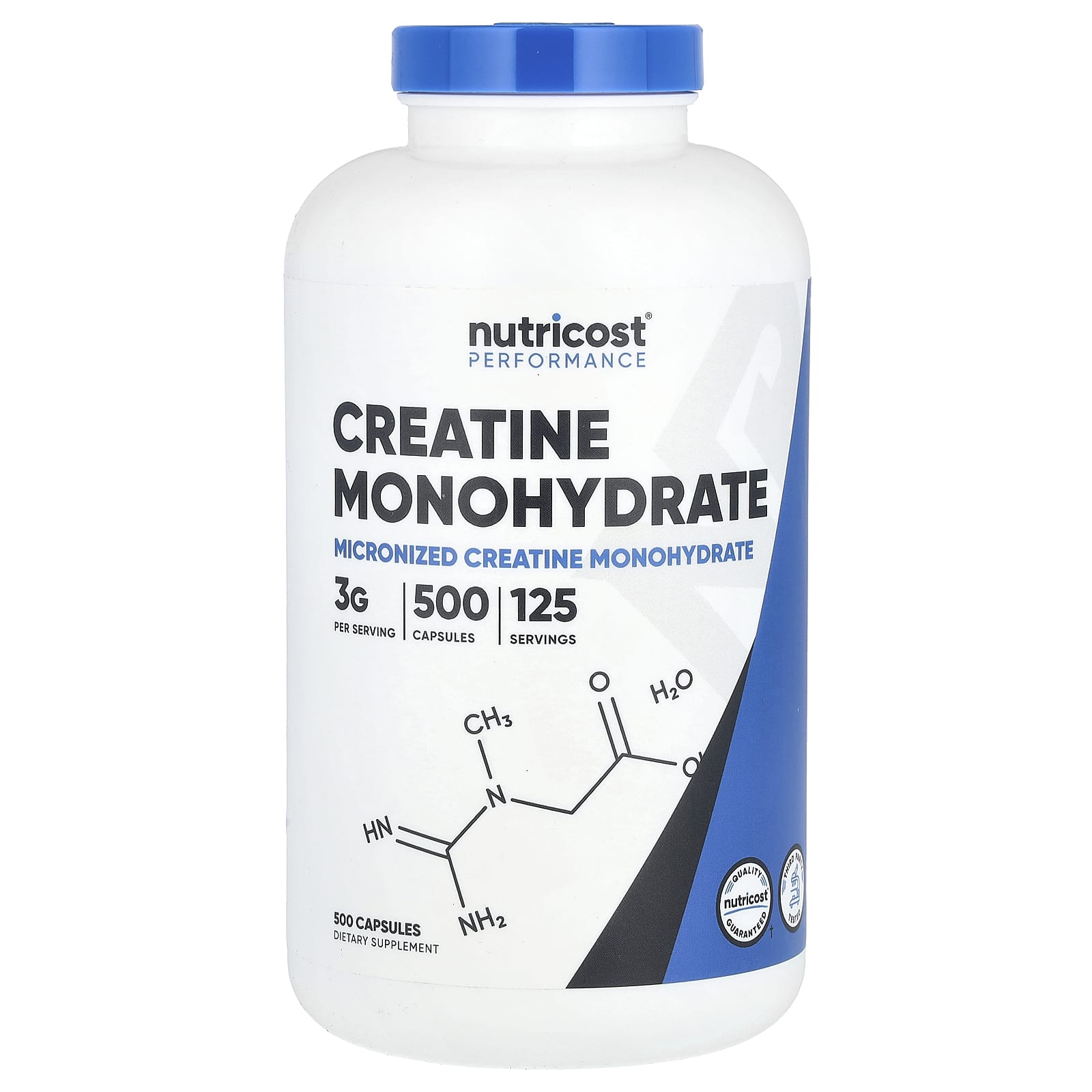 

Athletic Performance, Creatine Monohydrate, 500 Capsules (0.75G per Capsule)