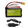 1PCS 7.4V 5000mAh 2S Li-ion Battery with JST Plug and XT30 Plug + USB Charging Cable for TX16S, TX18S, RC4GS, RC6GS, TX12 Remote Control Toys and