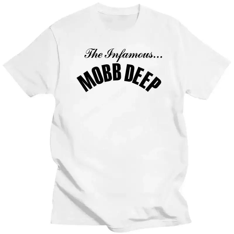 Pánské značkové módní tričko Letní trička Mobb Deep Pánské Infamous na červeném tričku Červené Unisex s krátkým rukávem Pánské ležérní tričko