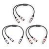 3-Pin-Schnittstelle XLR-Buchse auf zwei XLR-Stecker Kabel 50cm 3-Pin XLR-Kabel Geräuschreduzierungszubehör für Verstärker Mikrofon Lautsprecher