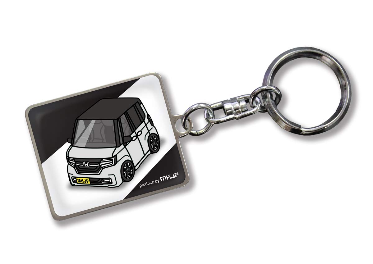 

MKJP Honda N-Box Custom JF3 Key Chain, Base: Black, Silver серебряный