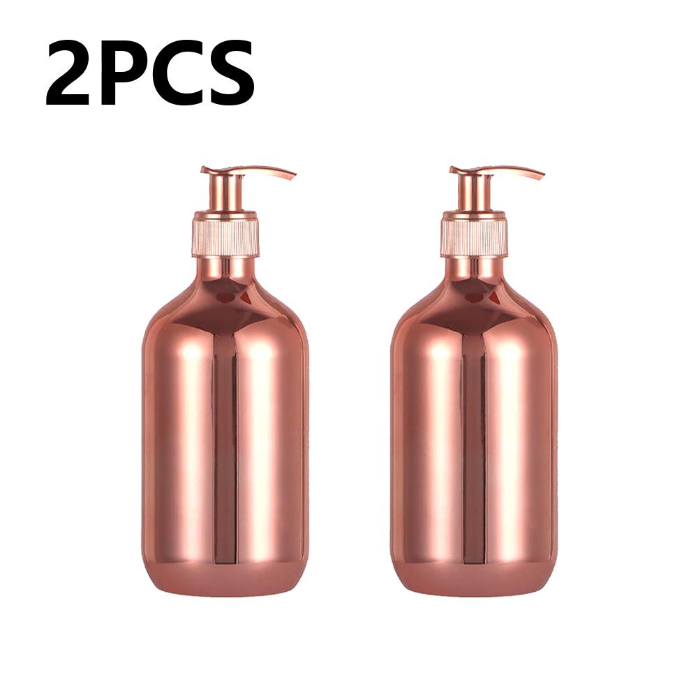 500ML Shower Gel Bottle PET Gold Silver Rose Gold Black Transparent Two-piece Shower Gel Bottle Household Bathroom Supplies