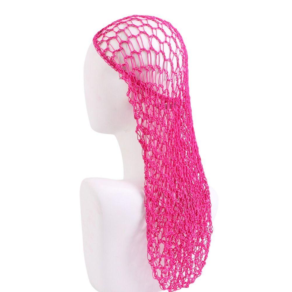 Night Cap Mesh Hair Net Elastic Hair Care Sleeping Hat Fashion Long Crochet Hair Snood  Women