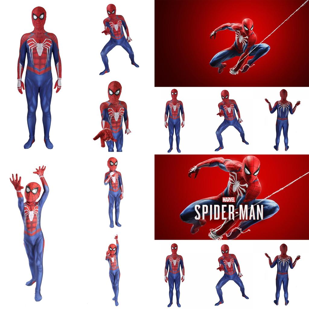 Ps4 Spiderman Jumpsuit Cosplay Costume For Kids And Adults Perfect Stitches