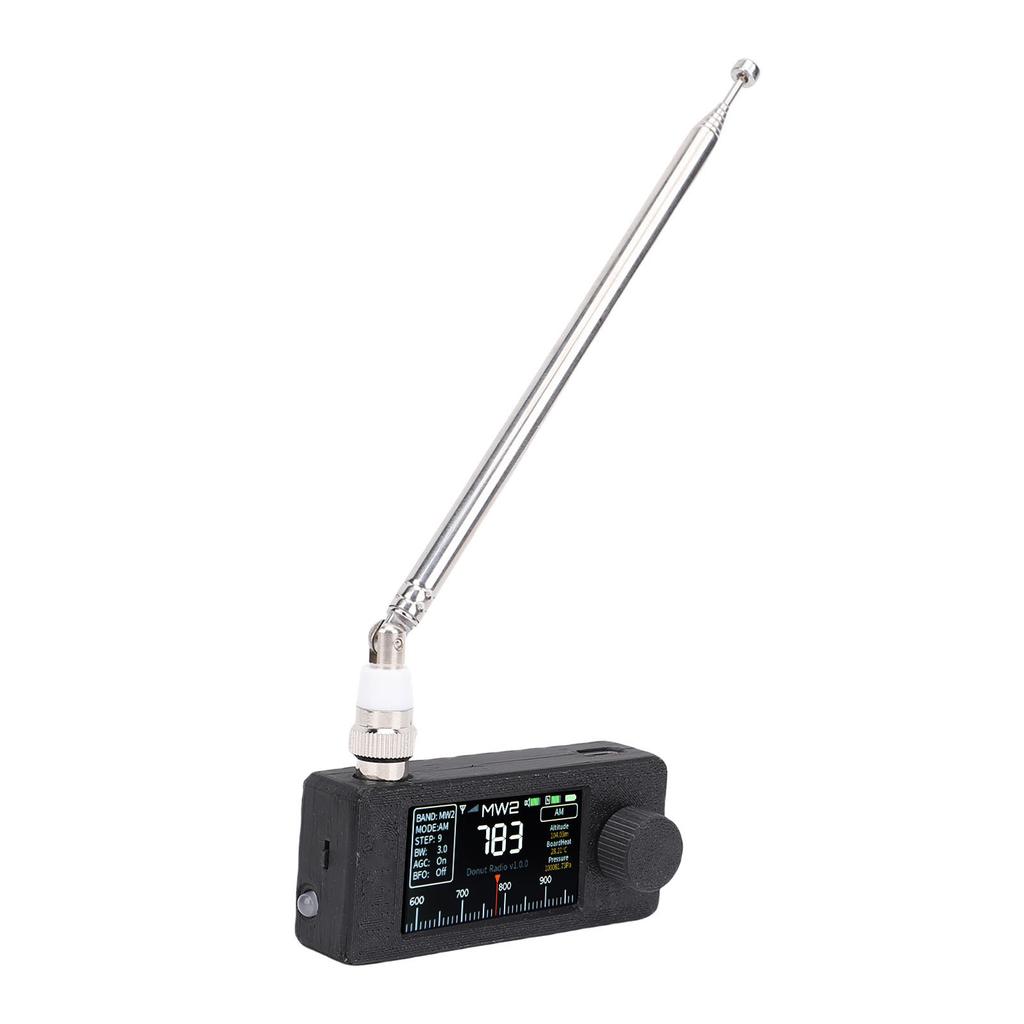 SI4732 Radio AM FM LSB USB Transistor Radio Receiver with 1.9in Color Screen 3.5mm Hdphone   Telescopic Antennae