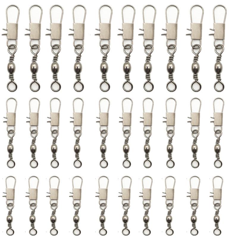 

30 штук/пакет, B-тип коннектор для рыболовного крючка 3 размеров, Ведрообразная застежка с предохранительной пряжкой, Цельное кольцо, Рыболовное оборудование, Аксессуары для рыболовной снасти 30pcs/bag