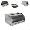 Bread Box Keeper Holder Multipurpose Container with Roll Lid for Bakery Cafe