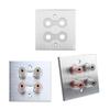 Quad Speaker Home Theater Wall Plate Premium Quality Gold Plated Banana Binding Post Coupler Type Audio Wall Plate