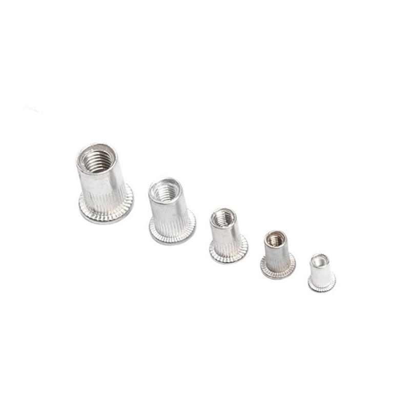 200PCS Alumimum Rivet Nuts/ Carbon Steel Flat Head Rivet Nut  M3/4/5/6/8