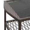 4 Piece Garden Sofa Set with Cushions Brown Poly Rattan