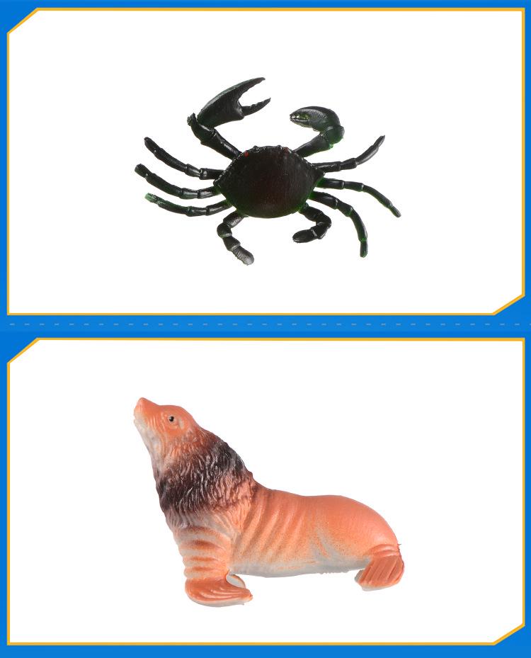 Children's Marine Animal Simulation Toys - 24-Piece Set for Early Learning and Cognitive Development