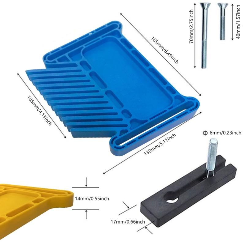 Featherboard Adjustable Woodworking Tool Safety Device Stackable Feather Board for Table Sawing Router Tables Band Sawing
