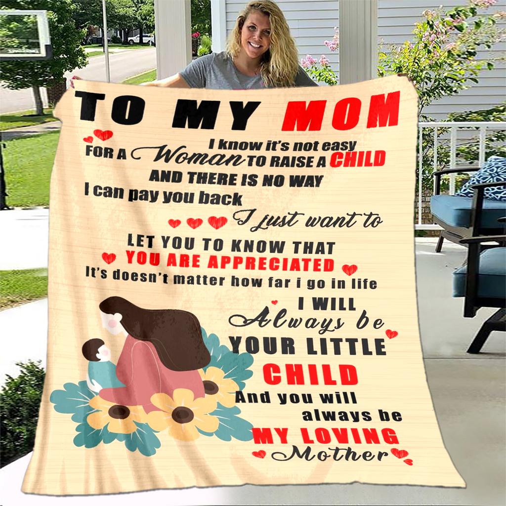 Para Minha Mãe Mamãe Série de Presentes Carta Cobertor, Manta Macia para Casa Quarto Cama Sofá Piquenique Viagem Escritório Cobertor de Cobertura Crianças