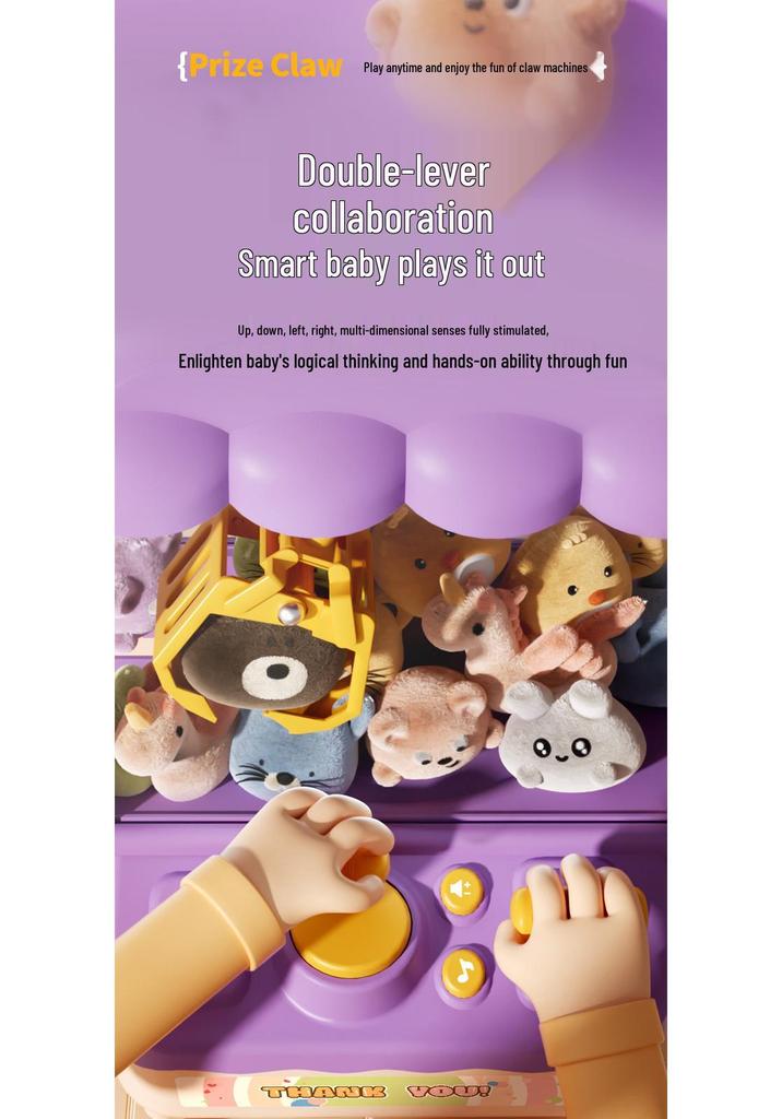 Electric Plush Toy Claw Machine for Kids - Compact Household Model