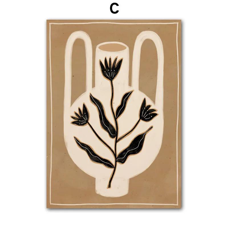 

Абстрактные Пижамные женские постеры принты Бохо-линия Геометрическая ваза Картина на холсте Современное настенное искусство Гостиная Внутреннее украшение для комнаты Дома 30x40cm No Framed