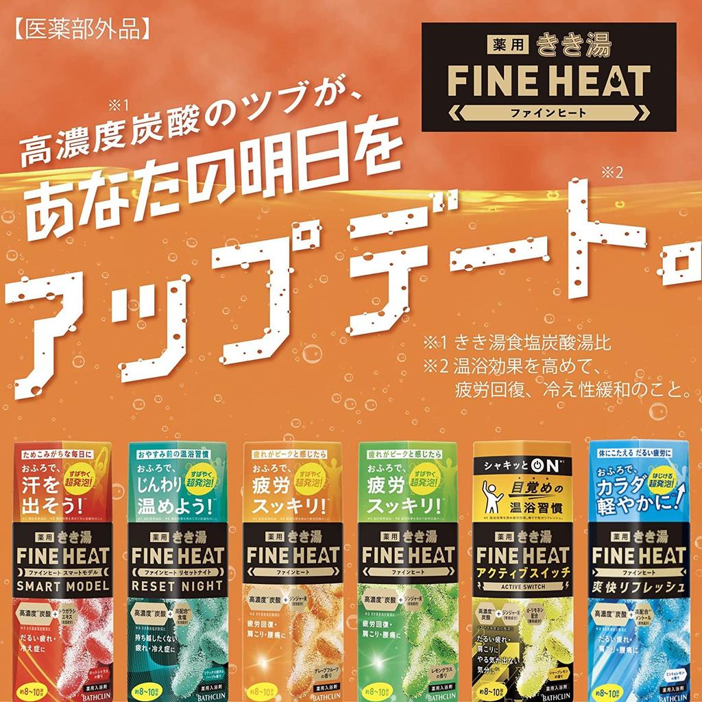 Kikiyu Carbonated Bath Fine Heat Mint Lemon Aqua 400g Additives, Refreshing, & Scent, (Clear Type), (x 1) [Quasi-drug]