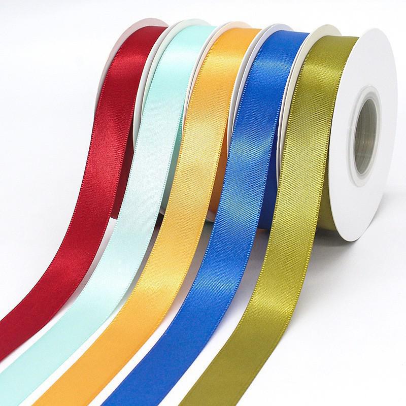 Solid Color Polyester Ribbon for DIY Floral Crafts & Cake Decoration