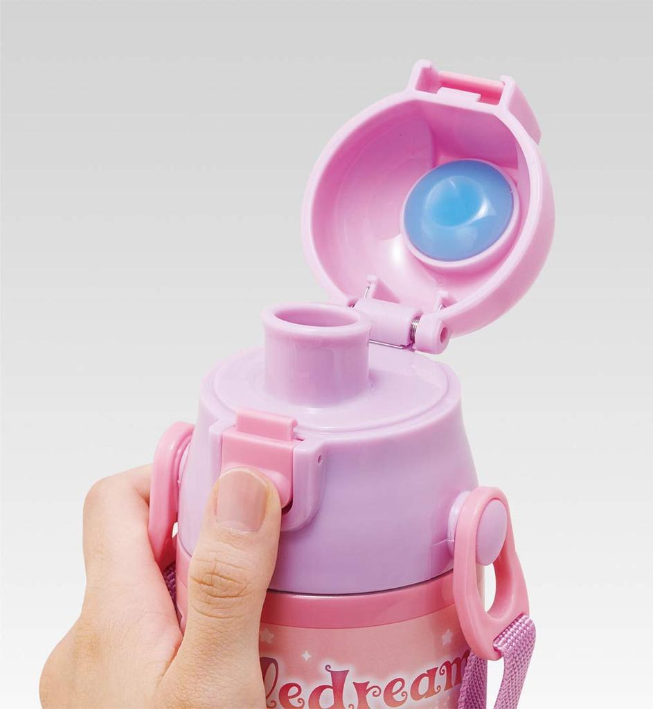 Skater Stainless Steel Water Bottle with Mewkledreamy SKDC6 Kids' 2-Way Cup, Sanrio, 570ml, Girls'