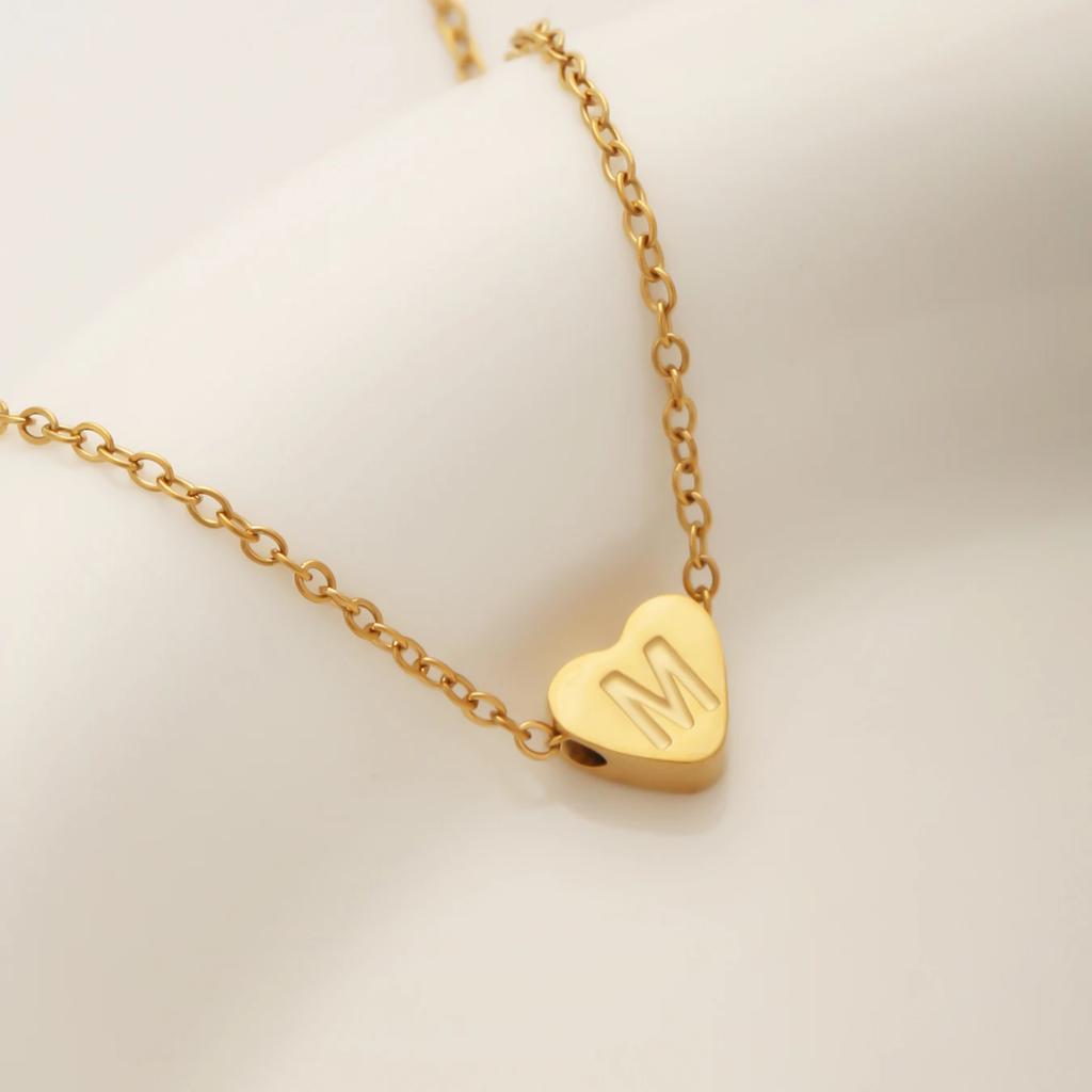 1 PZ Cavigliera a Catena Link in Acciaio Inossidabile Colore Oro Gioielli da Donna Cavigliera con Lettera Iniziale A-Z Cuore per Accessori da Donna
