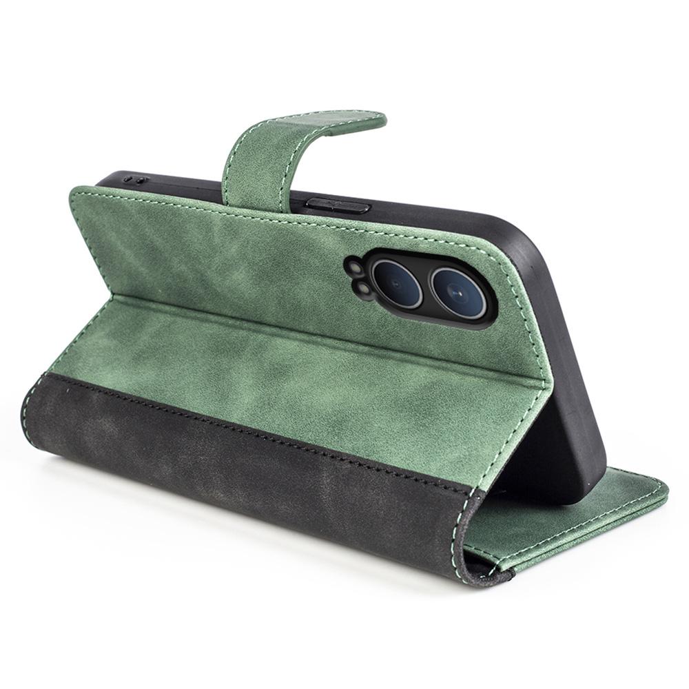For OnePlus Nord CE4 Lite 5G/Oppo K12x 5G (China) Phone Case Splicing Color Leather Wallet Cover