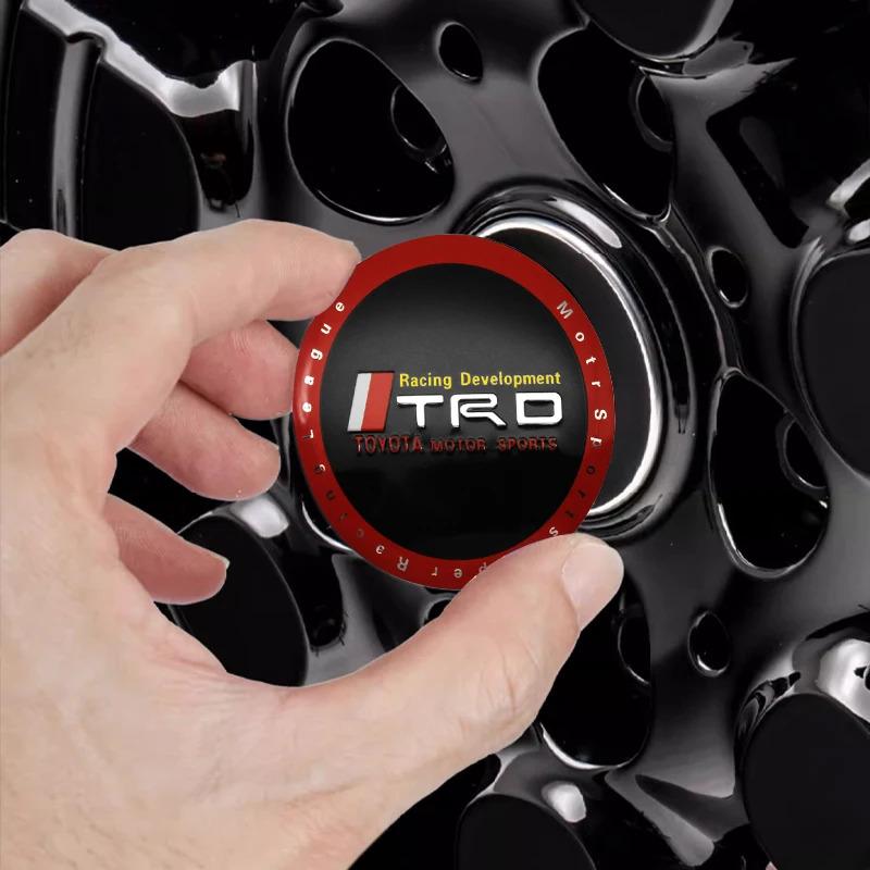 4Pcs 56mm 60mm Car Wheel Center Covers Tire Hub Caps Emblem Stickers For Toyota TRD GR SPORT Avensis Prius Rav4 Auris Yaris Aygo