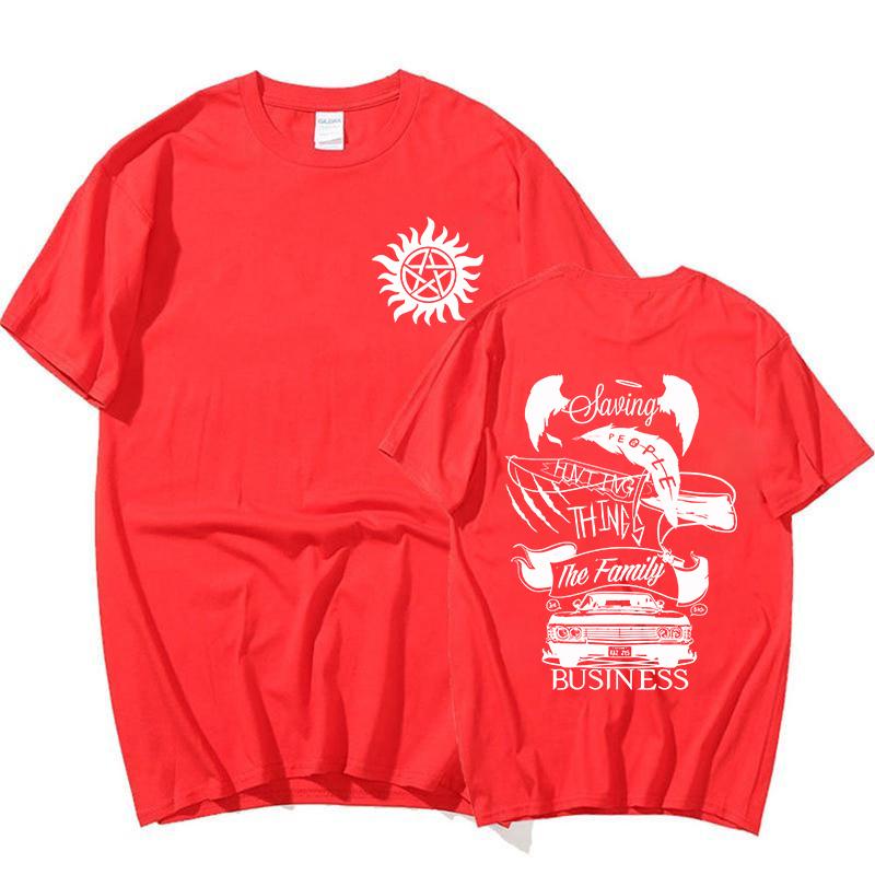 Funny Supernatural Printed Tshirts Fashion Women Unisex Summer Tee Shirt Unisex Casual Short Sleeve Round Neck Tops Tshirts S