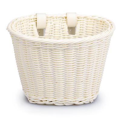 Colorful Woven Rattan Bike Basket for Children's Bicycle - Washable Frame Accessory