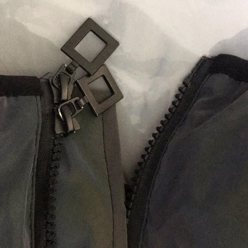 מעיל פאפר רפלקטיבי במידה גדולה זוהר בלילה - סגנון אירופאי אמריקאי לחורף