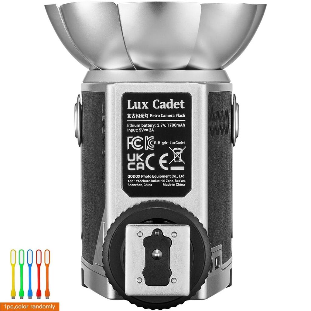 Godox Lux Cadet Retro Camera GN10 with 7 Levels of Flash Optical CCT for and Olympus Cameras Flash, Power, S1/S2 Control, 6200K±300K Sony, Fuji,