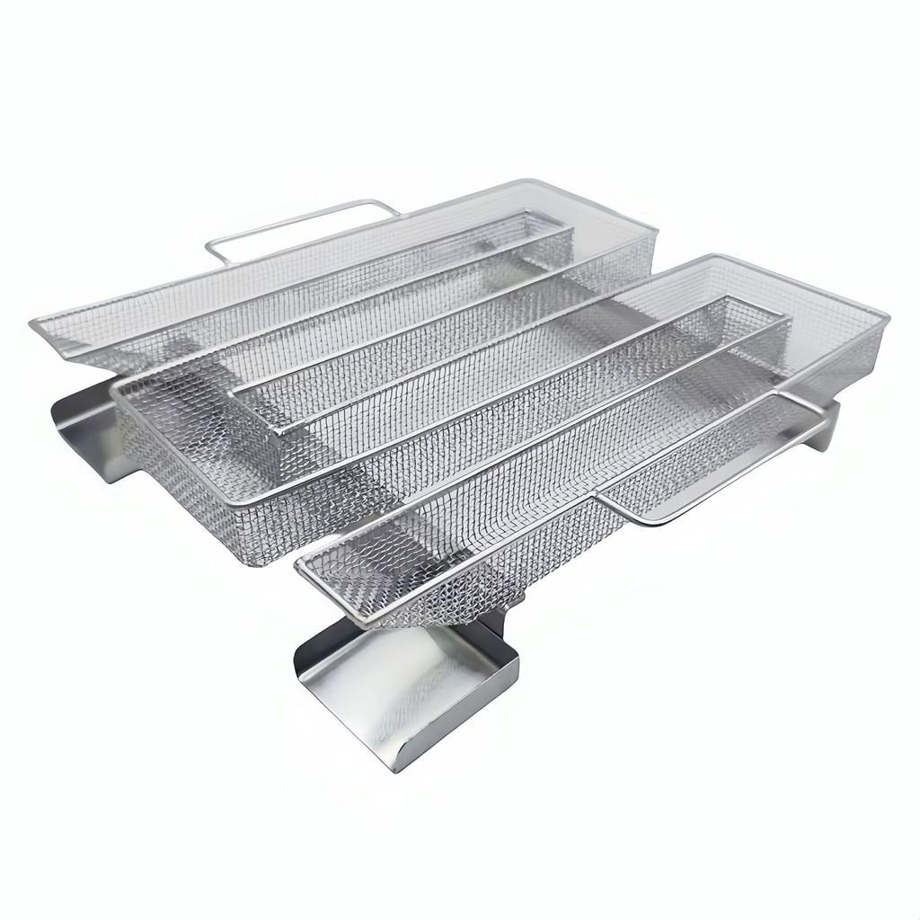 Premium Stainless Steel Round Smoker Tray For Charcoal Barbecue With Versatile Functions