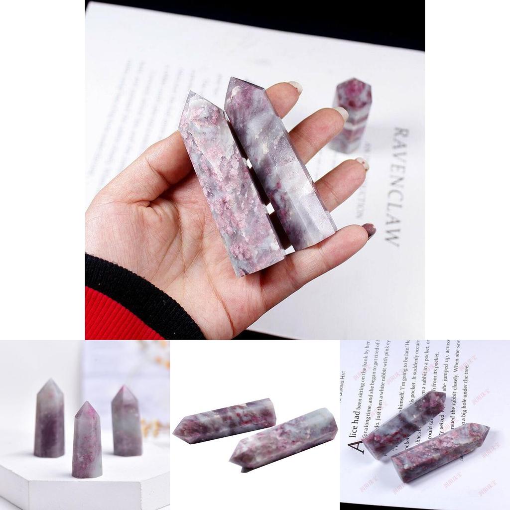 Beautifully Authentic Pink Tourmaline Tower Quartz Crystal Point Wand For Reiki Healing