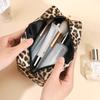 Travel PU Makeup Bag Women's Leopard Large Capacity Portable Zippe Storage Bag Purses Bathroom Washbag Cosmetic Bag