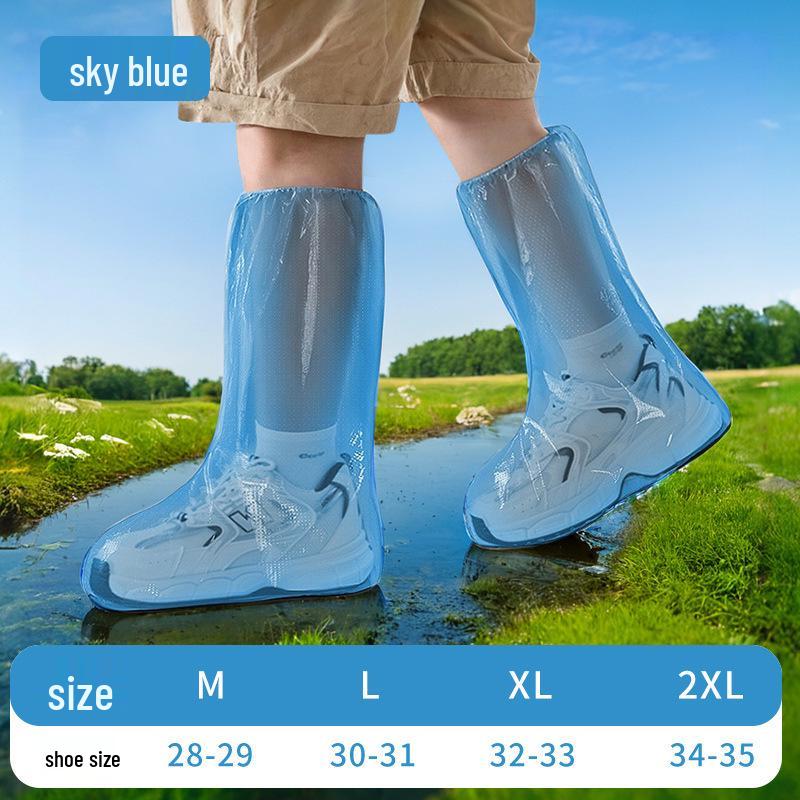 Thickened Waterproof Non-Slip Reusable Rain Shoe Covers for Adults & Children