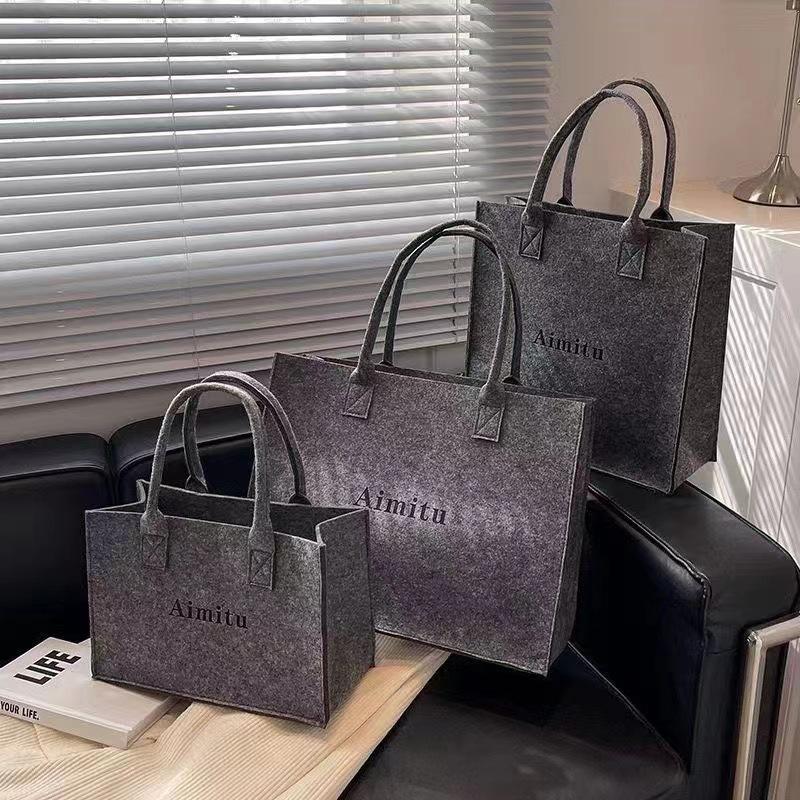 

New Felt Tote: Women’s Large Capacity Single Shoulder Handbag, TikTok Xiaohongshu Style