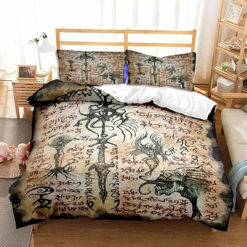 Demon Satanic Skull Duvet Cover Set Satan Bedding Sets Comforter Set Single Double King Quilt Cover Comforter Cover Set