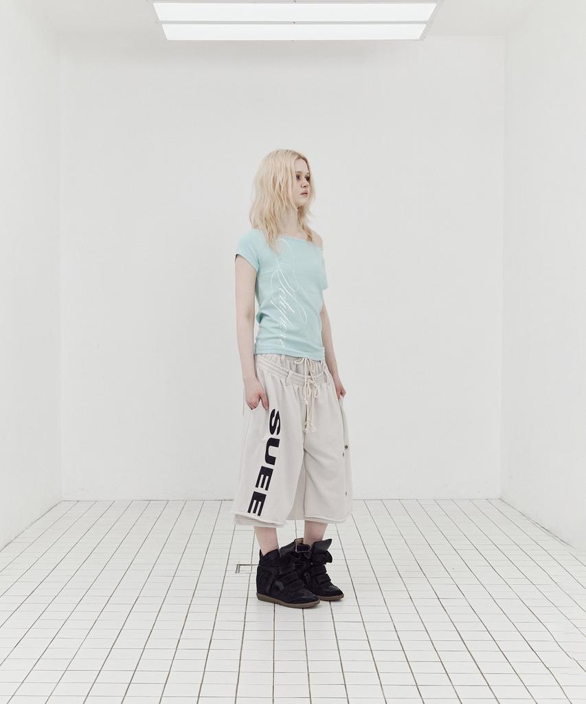 SETUP-EXE Double Layered Bermuda Pants / Beige