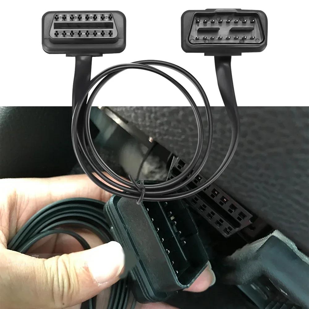 OBD II OBD2 16 Pin Male To Female Extension Cable 60cm Car Diagnostic Extender Cord Adapter ELM327 Readers OBDII Code Scanners