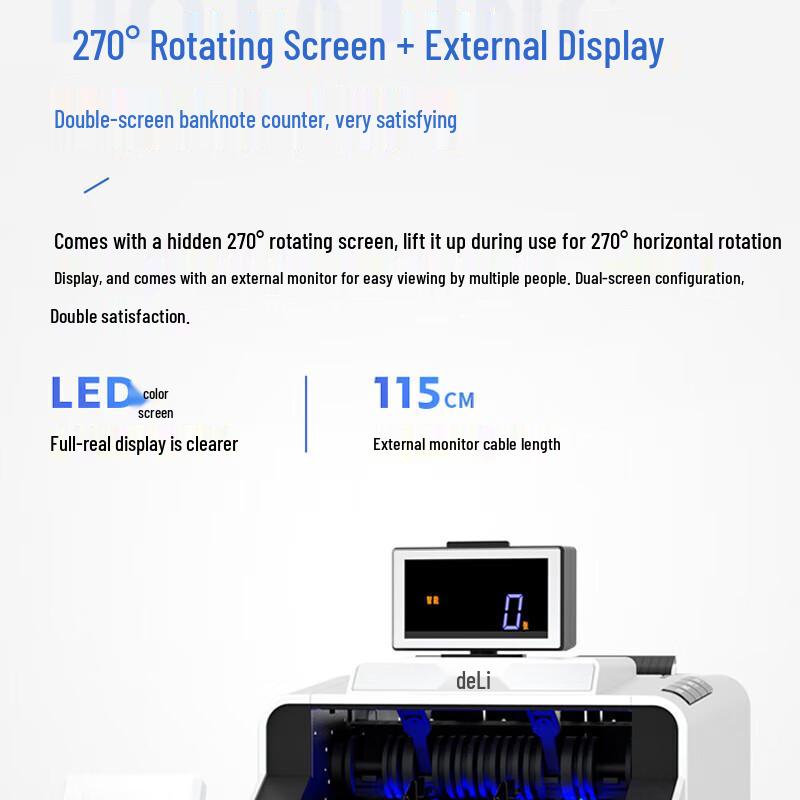 Deli 3919S Smart Voice Banknote Counter