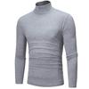 Autumn 2022 Men's Plus Size High Collar Solid Color Long-Sleeved T-Shirt