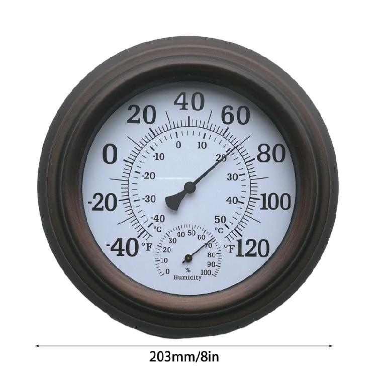 Indoor Outdoor Thermometer Wall Thermometer Hygrometer Wireless Large Number