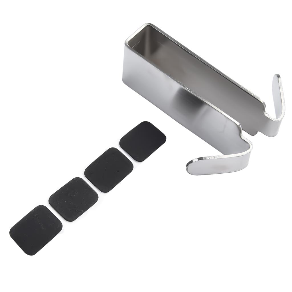 Shower Door Hook Stainless Steel Double Side Hooks Bathroom Door Hook Over Glass Door Punch-free Towel Rack For Glass Wall Door