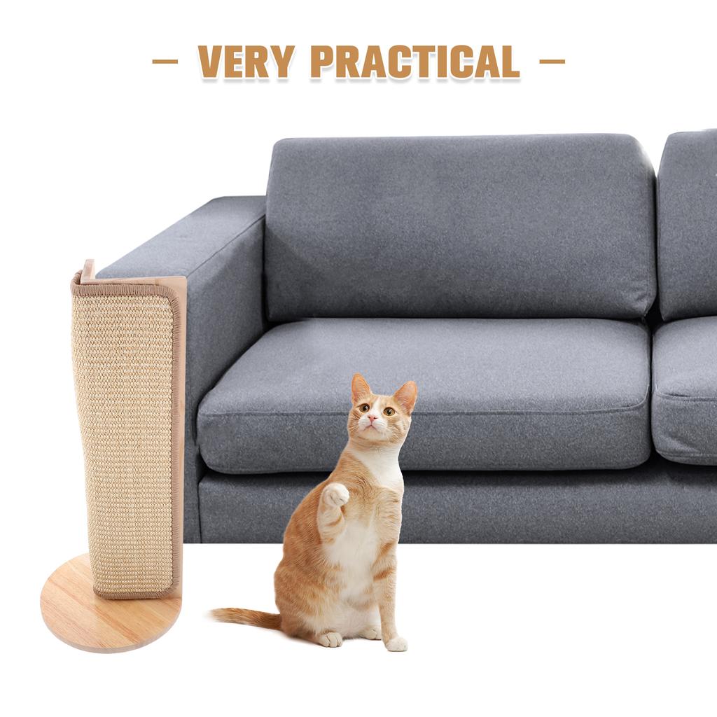 Cat Scratching Board Protective Mat Couch Scratcher Corner Microchip Protector Wooden Sisal