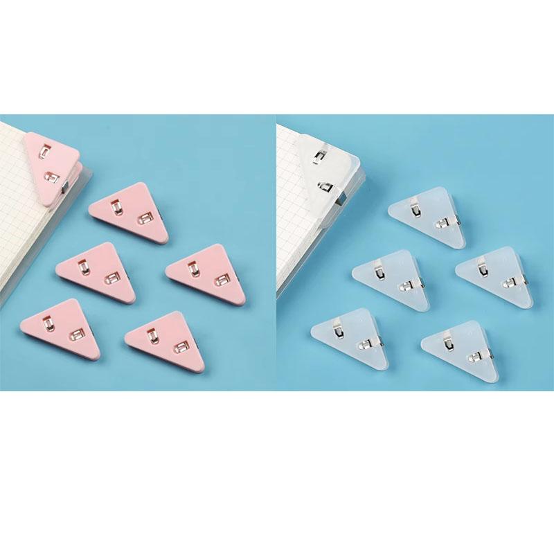 6/12PCS Triangle Plastic Bookmark Clips - Durable Page Corner Holders for Books, Students Reading & Office Organizing, Colorful