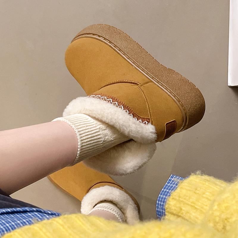 Fluffy Fur Winter Boots for Women Non Slip Plush Snow Boots Thick Bottom Warm Cotton Shoes Woman Platform Ankle Botas Mujer 2025